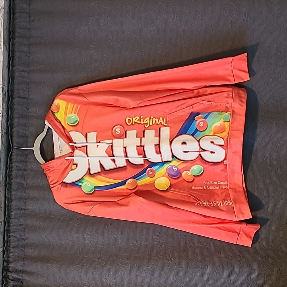🌸 Skittles NWOT Unisex Hooded Long Sleeve Top, XL
